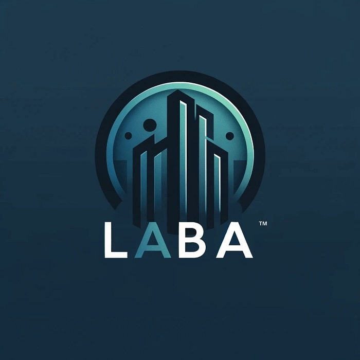 Logo pro firmu LABA vytvořené před ChatGPT.